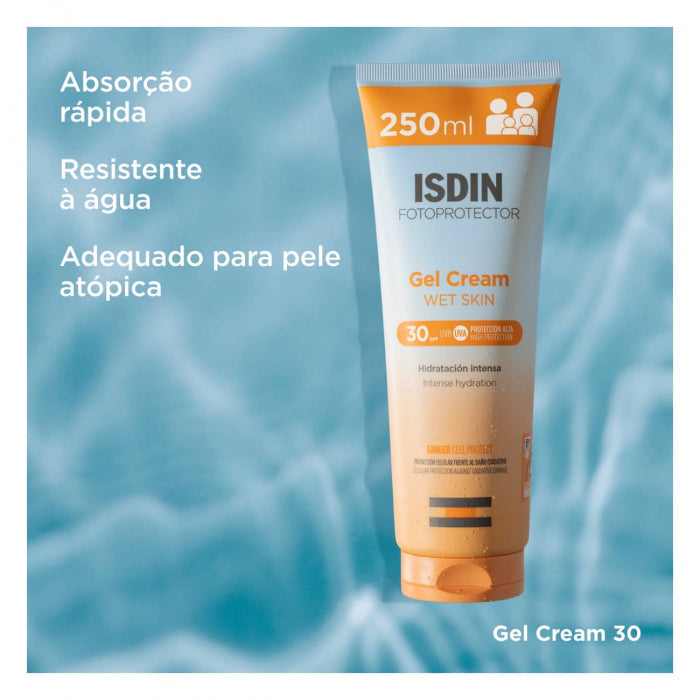 Isdin Fotoprotector Gel Creme Wet Skin FPS 30 250ml